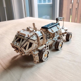 Mô hình gỗ 3d lắp ráp robotime xe năng lượng mặt trời navitas rover solar energy car ls504