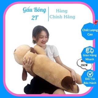Gấu bông gối ôm chó dài cao cấp lót bông gòn đàn hồi vải nhung co dãn 4 chiều mềm mịn hàng loại cao cấp