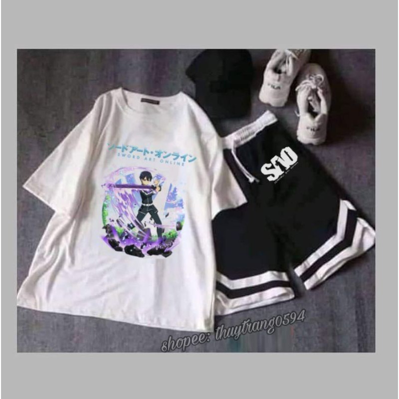 Set áo quần hè Anime Sword Art Online phong cách cá tính | BigBuy360 - bigbuy360.vn