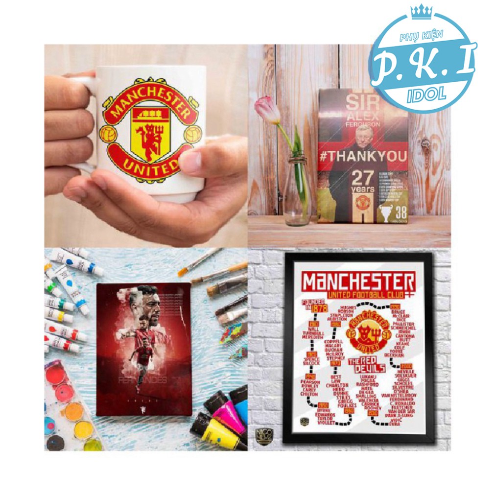 Cốc Sứ Manchester United Và Cầu Thủ Tặng 3 Poster A4 - QUÀ TẶNG THỂ THAO