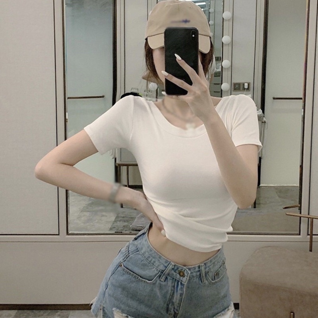 Áo croptop tay ngắn hở lưng chéo dây sexy gợi cảm