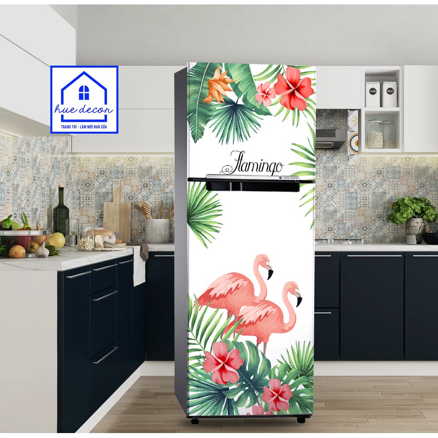 Decal chuyên dụng dán tủ lạnh Hồng Hạc HUE DECOR- Chống nước, làm mới không gian nhà bạn