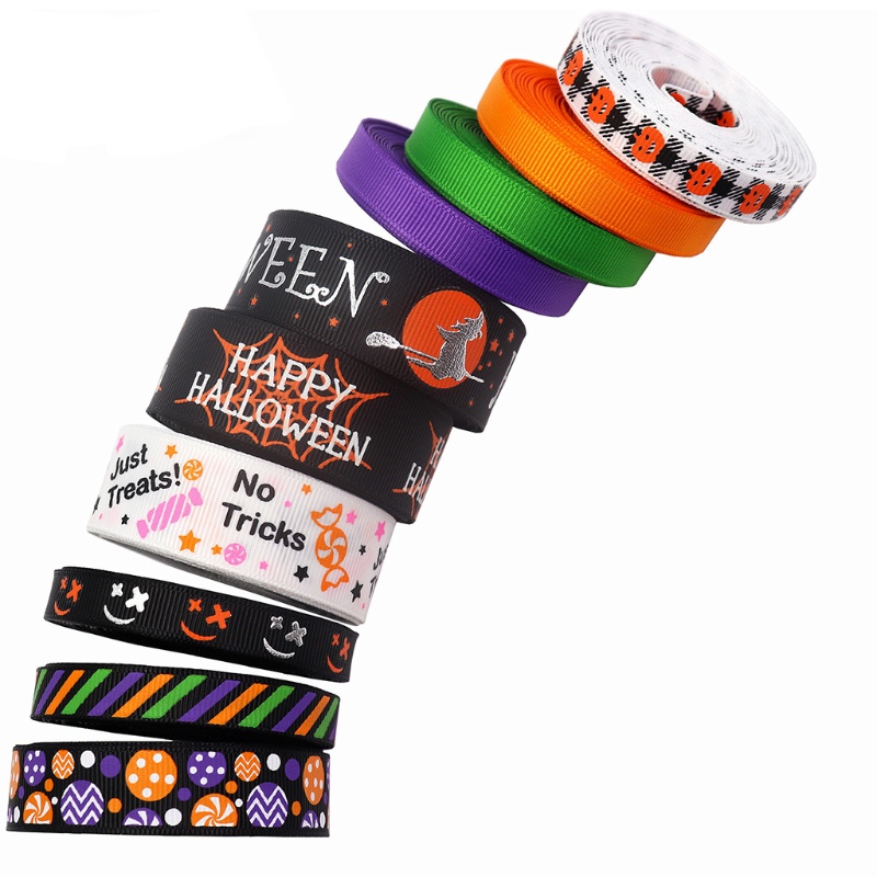 Dây Ruy Băng Nhiều Màu Sắc Dùng Gói Quà Halloween