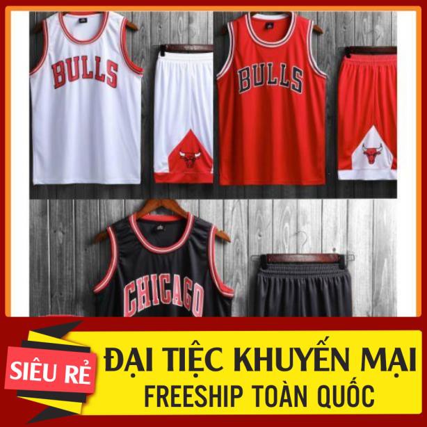 KING SPORT 247 Bộ quần áo bóng rổ NBA cao cấp( chicago bulls)