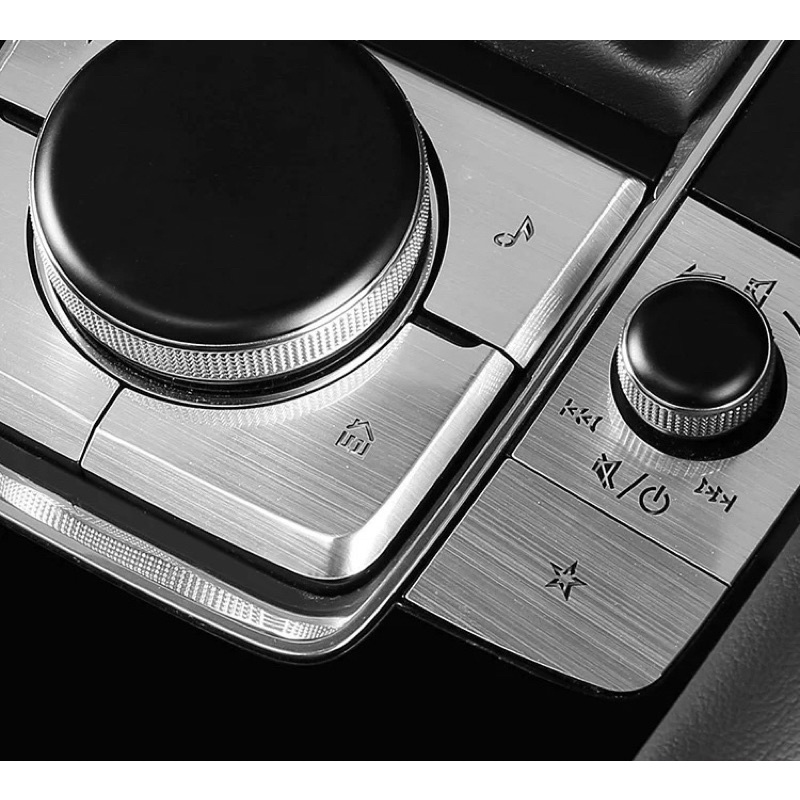 Ốp Nút Nhôm phay Mazda 3 2020 + (Loại 1) Phụ kiện trang trí dán xe 2019 2020 2021 2022 2023