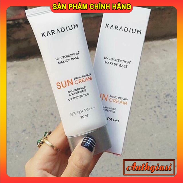 Kem chống nắng Karadium Sun Snail Repair Suncream Spf50+ PA+++ kcn lên tông trắng đẹp | BigBuy360 - bigbuy360.vn