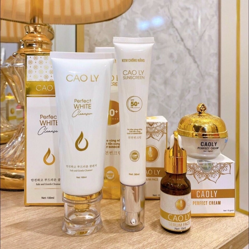 Kem Nám Cao Ly(full combo kem serum chống nắng sữa rửa mặt)Kem Sâm Cao Ly làm mờ thâm nám dưỡng da đều màu