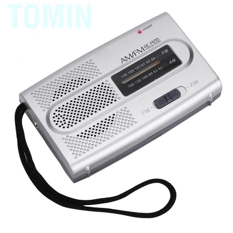 Tomin FM radio Portable Multi-Functional Mini Pocket AM/FM Radio Speaker Receiver Telescopic Antenna