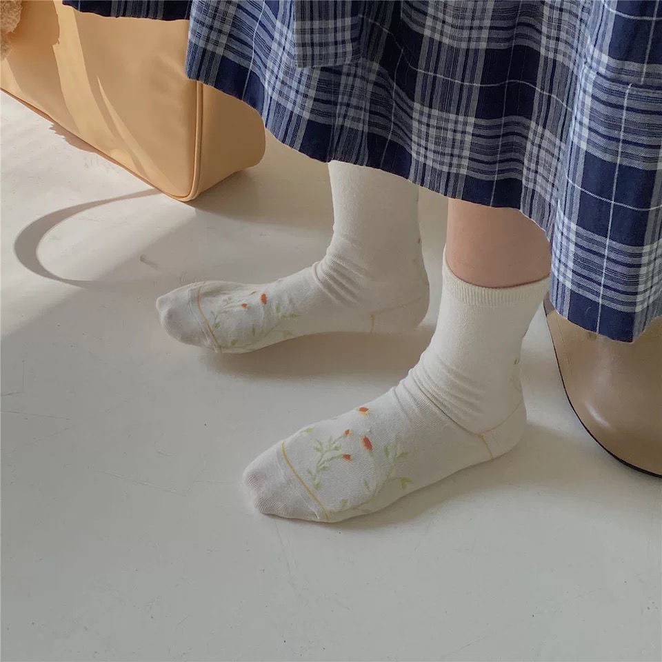 TL61 tất vớ nữ hoa gót chân LOLITA