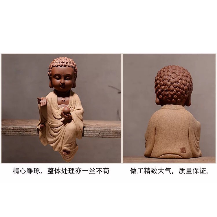 TƯỢNG NHƯ LAI NGỒI THIỀN TỊNH TÂM GỐM TỬ SA CỠ TRUNG- TƯỢNG PHẬT ADIDA TỊNH TÂM TRANG TRÍ DECOR KHÔNG GIAN THANH TỒI