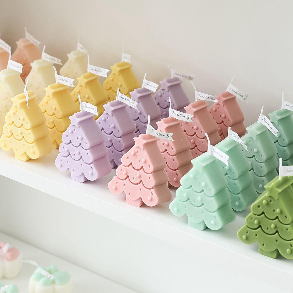 Khuôn Làm Nến Hình Cây Thông / Bánh Gừng / Người Cây Thông 3D Trang Trí Giáng Sinh DIY