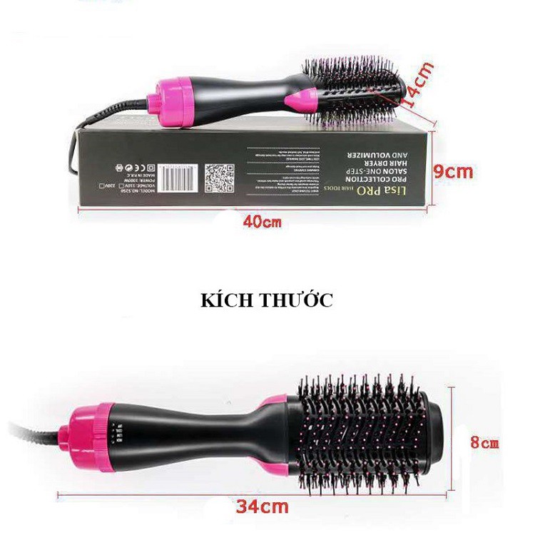Lược Điện, Lược Sấy Tóc Tạo Kiểu Đa Năng 3 in1 Tại Nhà Chuẩn Salon ONE STEP Máy Cao Cấp