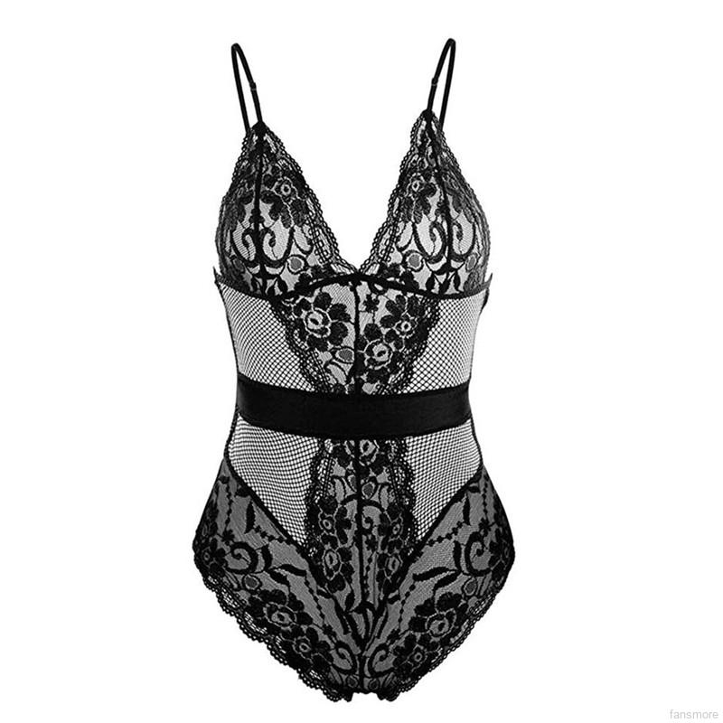 Bodysuit phối ren trơn màu phong cách quyến rũ dành cho nữ | BigBuy360 - bigbuy360.vn