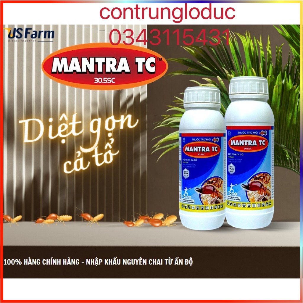 Mantra TC 30.5SC ( 500ml) - chế phẩm trừ mối không mùi, hiệu quả, tiết kiệm chi phí, thân thiện với môi trường