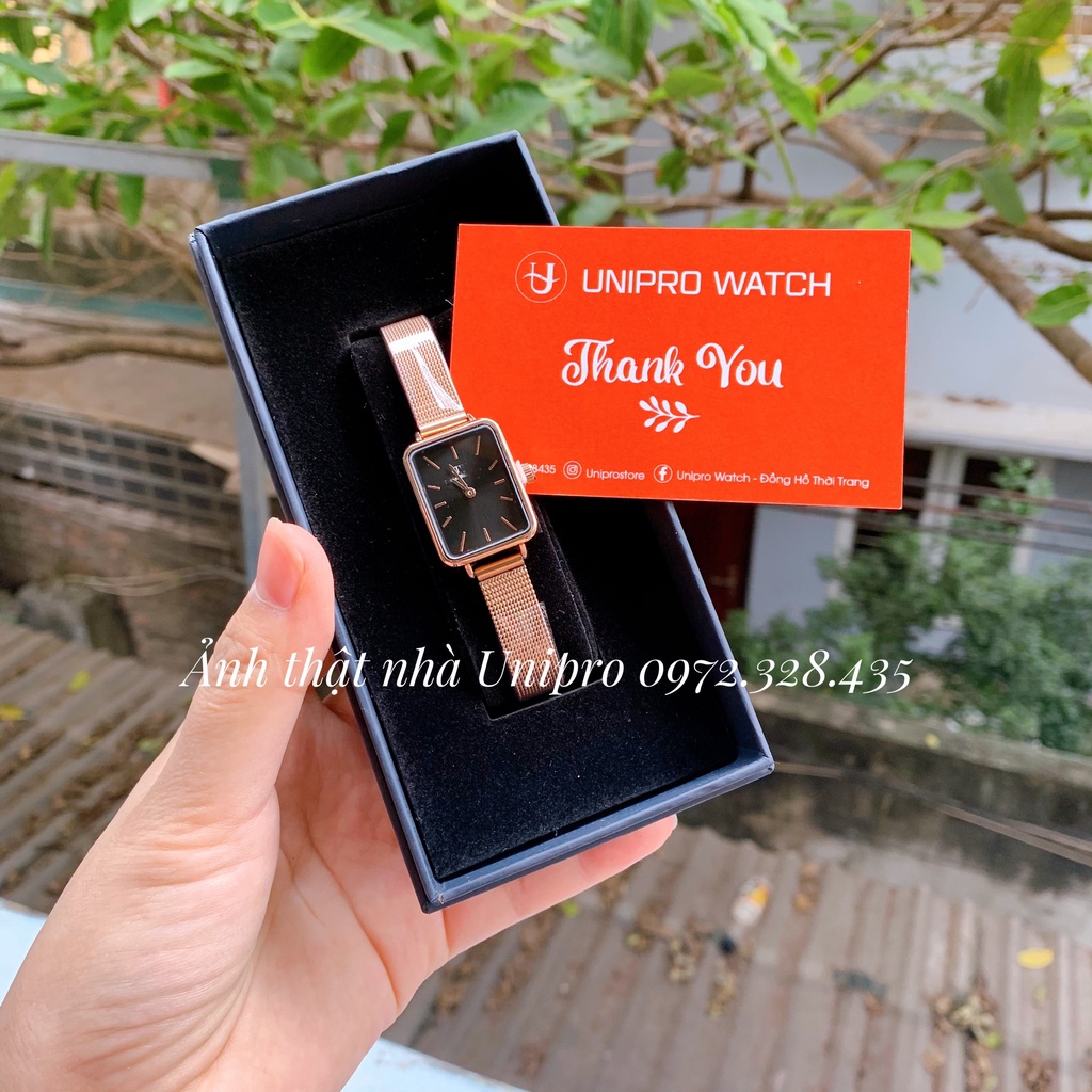 Đồng Hồ Nữ DVV Dây Thép Mặt Vuông Kiểu Dáng Sang Trọng Vintage Giá Rẻ