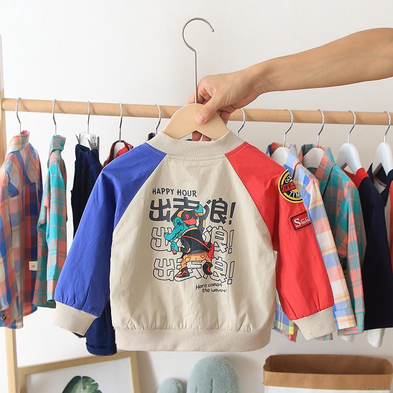 Áo khoác hoạ tiết hoạt hình phong cách Hàn Quốc cho bé