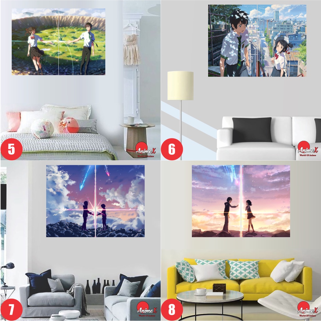 [Mã LIFEHLDEC giảm 10% đơn 99k] Poster Dán Tường Phim Hoạt Hình Your Name - Tên Cậu Là Gì - Kimi No Na wa | BigBuy360 - bigbuy360.vn