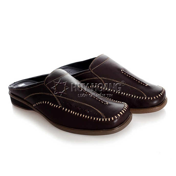 Giày sabo nam da bò màu nâu PH7125