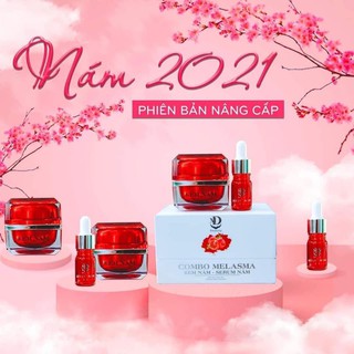 Combo kem nám lựu đỏ phiên bản 2021 - melasma kem nám serum nám