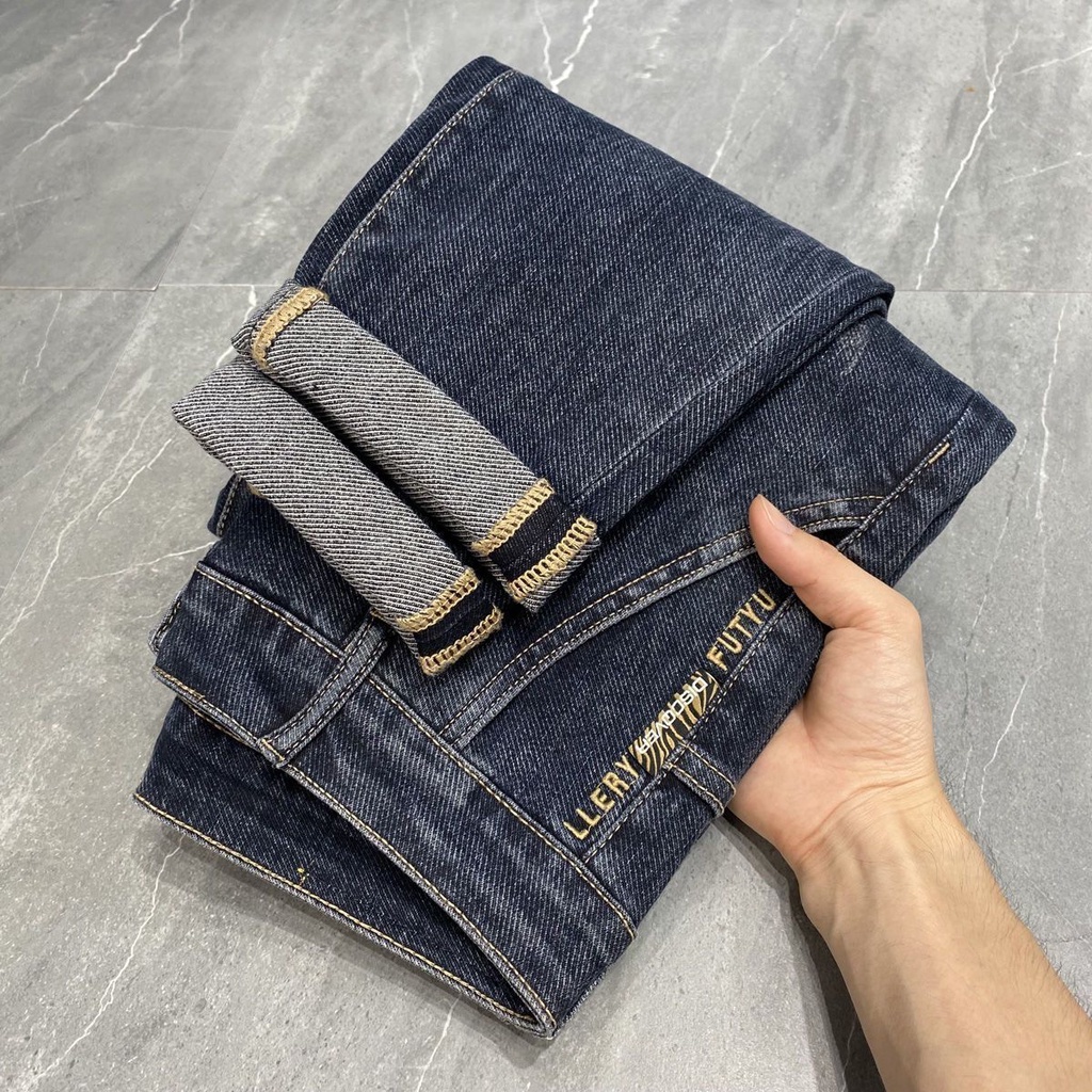 Quần Jean Dài Dáng Ôm Thời Trang Thu Đông Cá Tính Cho Nam 28-36 5