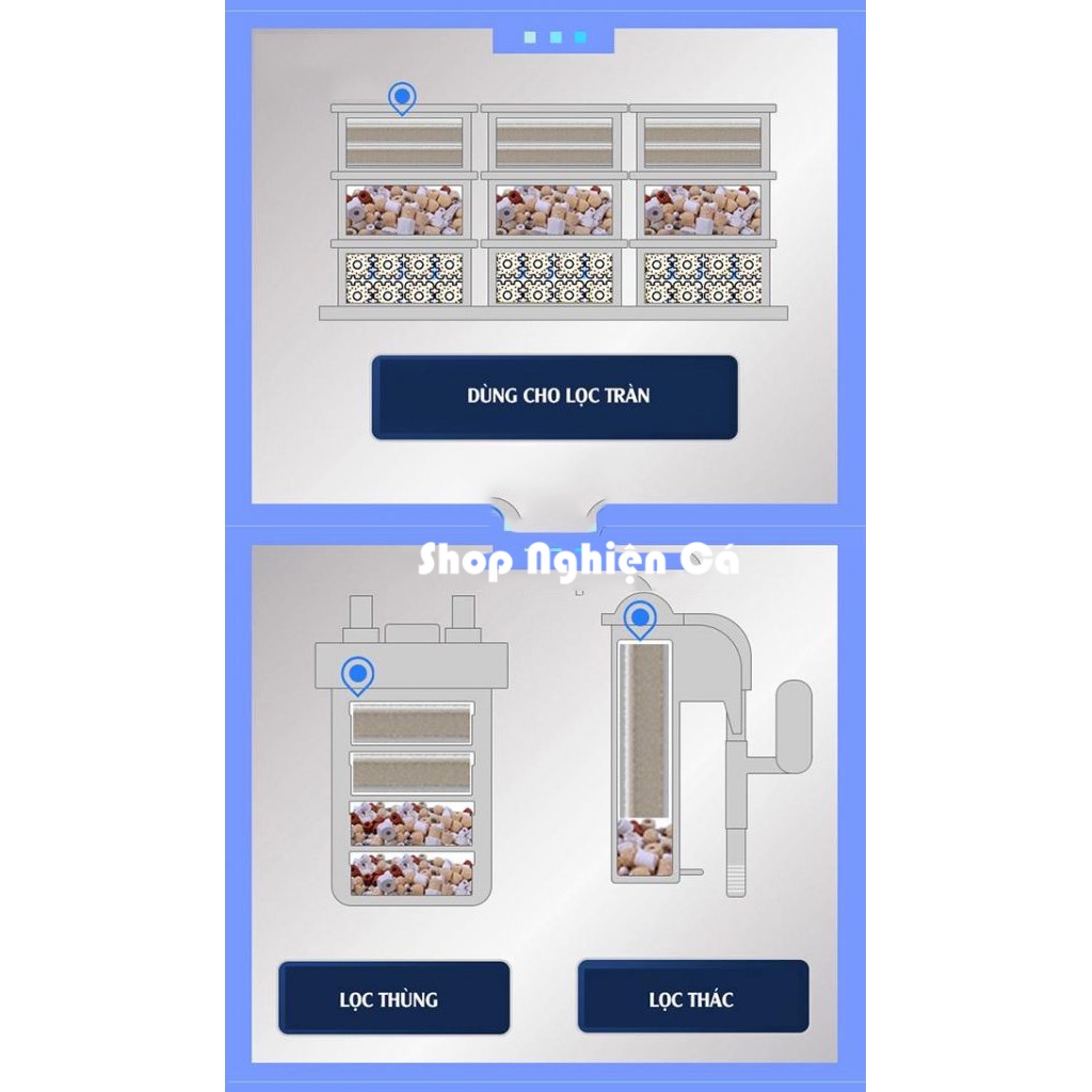 Bông lọc bể cá nhiều lớp Khổ lớn 120*30*2cm