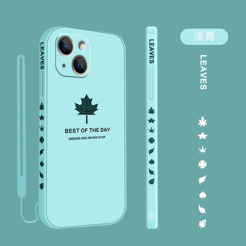 Ốp lưng iPhone Điện Thoại Mềm Hình Lá Phong Có Dây Đeo Cho iPhone 11 Case iPhone 11 11 Pro max x xs max xr 6 7 plus 8