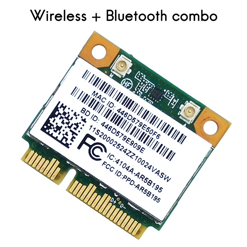Thẻ Mạng Không Dây Cho Lenovo G480 G580 G780 Y480 Y580 Y570 2.4g 150mbps Bluetooth 3.0 Mini Pcie Ar5B195 | WebRaoVat - webraovat.net.vn
