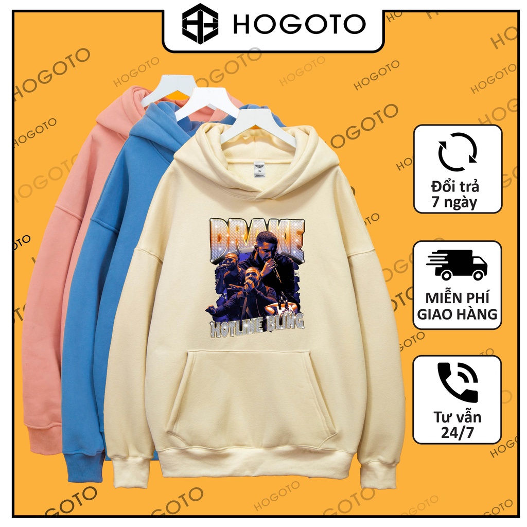 Áo nỉ Hoodieb Ca Sĩ DRAKE Hogoto shop , Áo hoodie nam nữ nỉ bông cotton