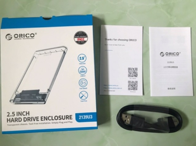 Hộp Đựng Ổ Cứng HDD Box Orico 2139U3 Trong Suốt, Chính Hãng Viscom. | BigBuy360 - bigbuy360.vn
