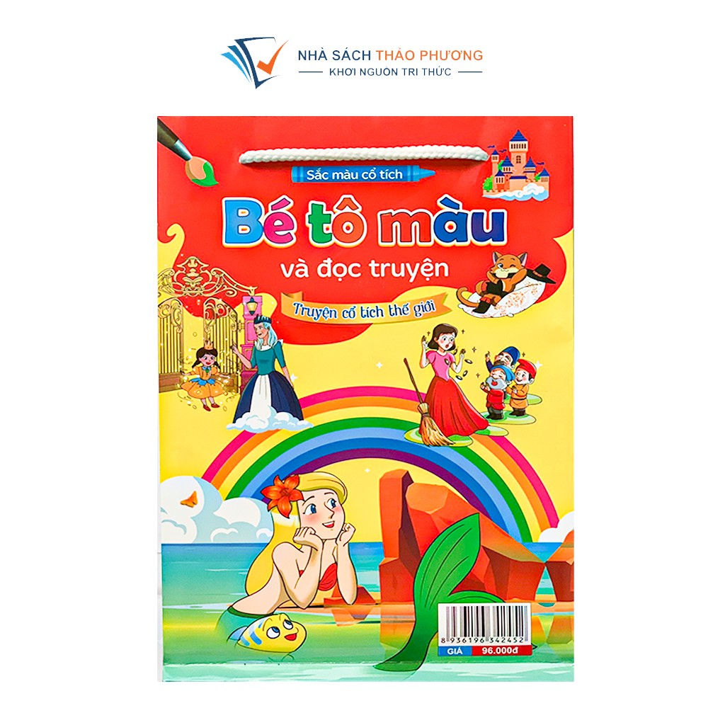 Sách - Bé tô màu và đọc truyện sắc màu cổ tích song ngữ Việt Anh