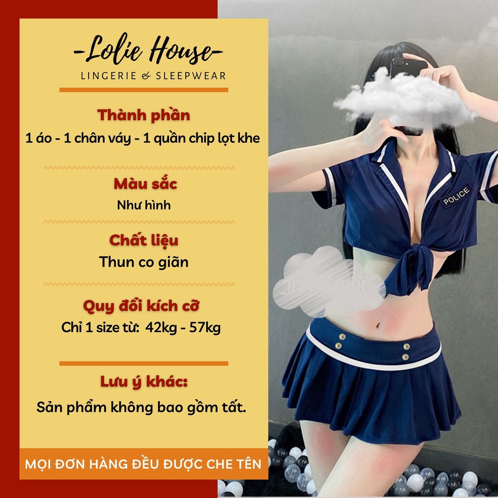 Cosplay cảnh sát sexy gợi cảm - Đồ cosplay sexy cảnh sát LOLIE HOUSE - CP33