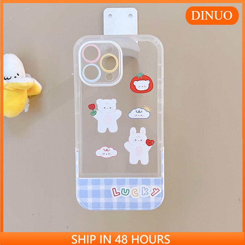 Ốp lưng iphoneỐp Điện Thoại  Kèm Giá Đỡ Tàng Hình Họa Tiết Hoạt Hình Dễ Thương Cho iphone 14 / 13Pro 12 / xs / 6 / 7 / 8PLUSDinuo case