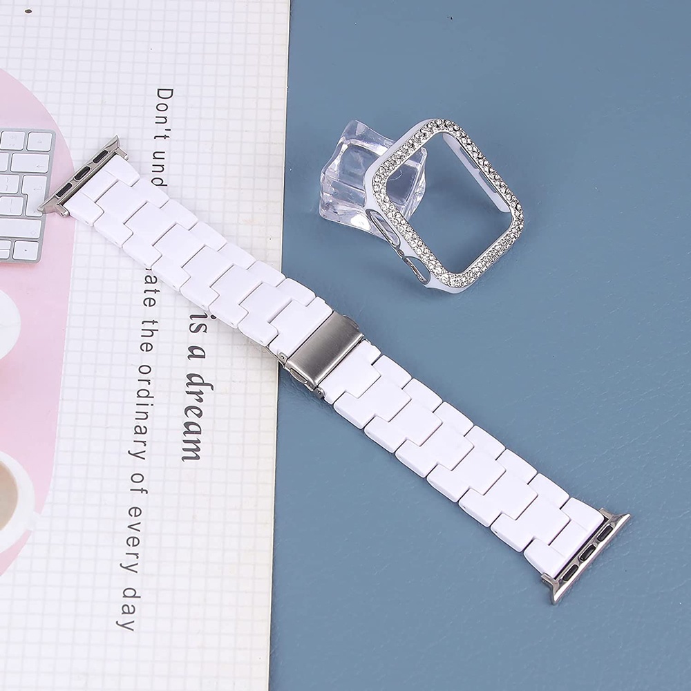 Dây Đeo Bằng Nhựa Resin 45 44 42 mm 41 40 38mm Cho iwatch 7654321Se