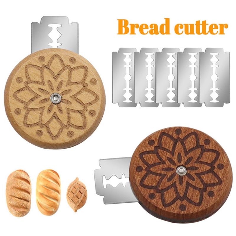 Dụng cụ cắt bánh mì bằng gỗ hồng mộc tiện dụng