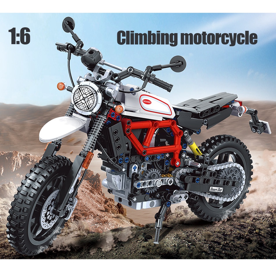 Đồ chơi Lắp ráp Mô hình xe máy Winner 7049  7053 7054 Motorcycle  American Chopper Street Motor Cross Bike City