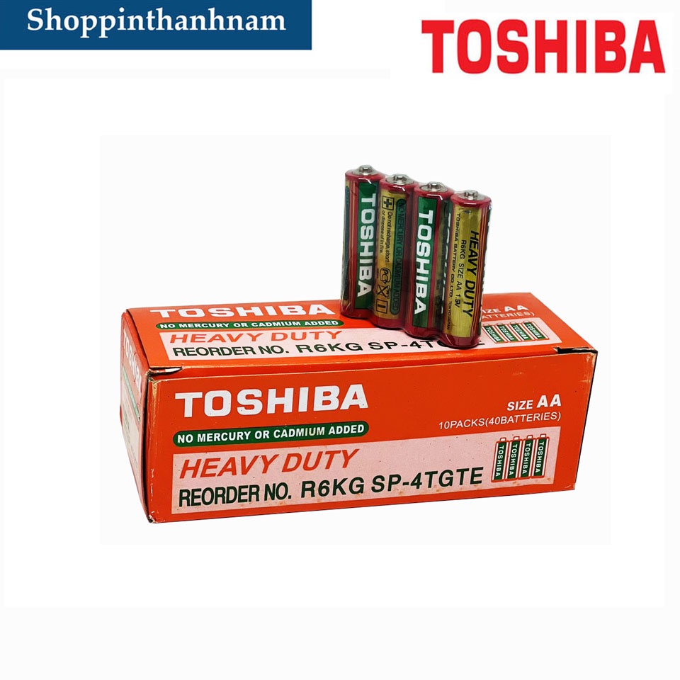Hộp 40 Viên Pin Tiểu AA Toshiba Siêu Rẻ Thay Đồ Chơi
