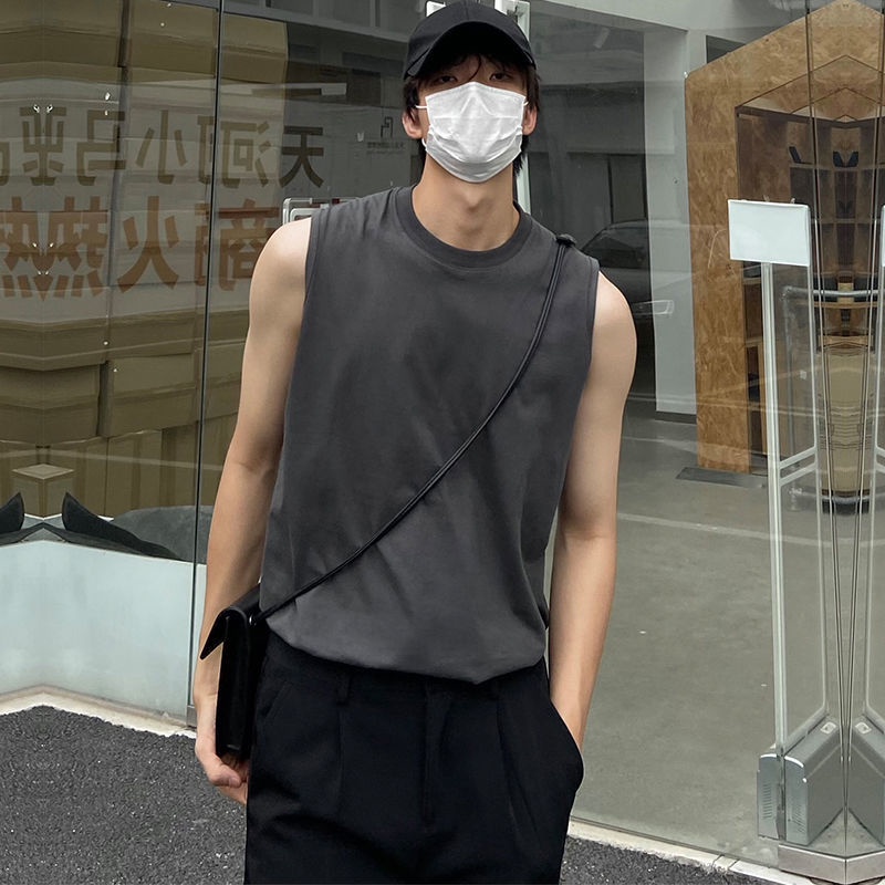 Bán Chạy!Áo Thun Không Tay 100% Cotton Màu Sắc Thời Trang Mùa Hè Cho Nam