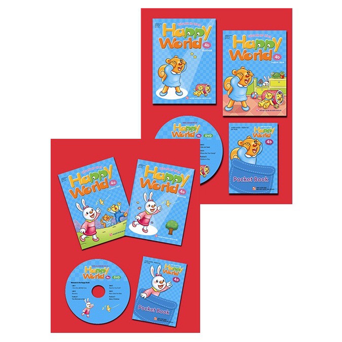 Sách - Happy World - Tiếng Anh Cho Trẻ Em - Bộ 4a+4b