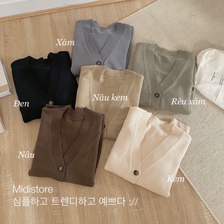 Áo Cardigan len trơn (Ảnh/Video tự chụp)