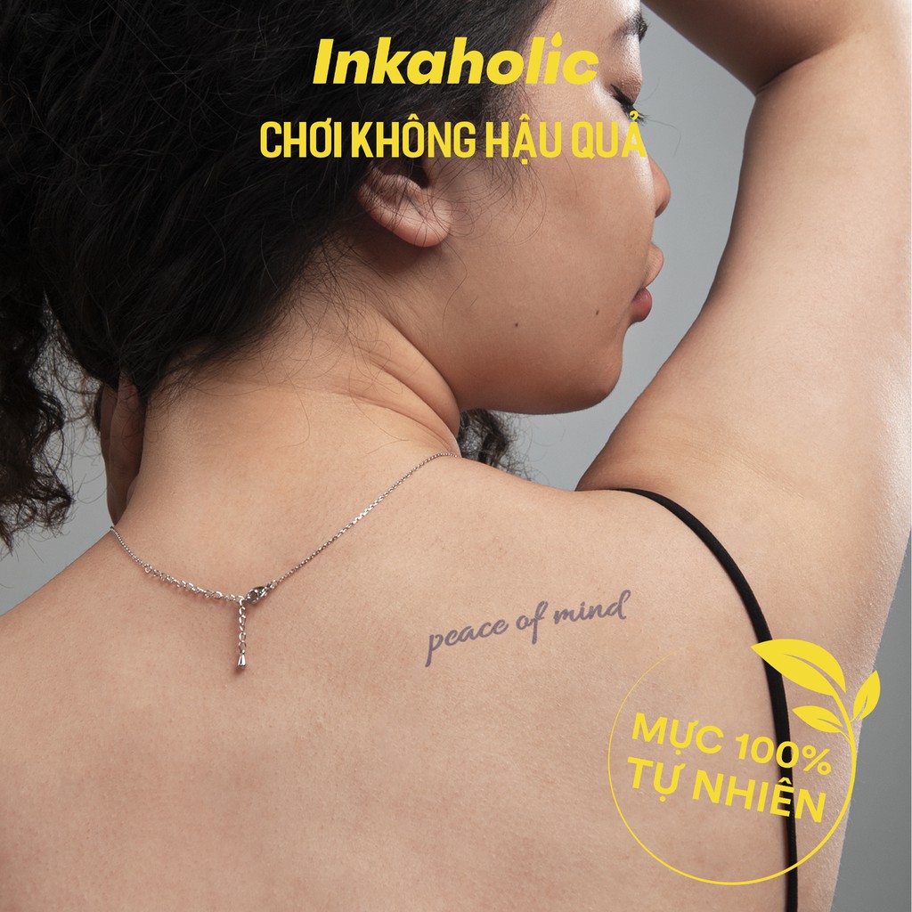 [CHÍNH HÃNG]💧Hình Xăm Tạm Thời Y Chang Xăm Thật, 100% Tự Nhiên - Peace of mind