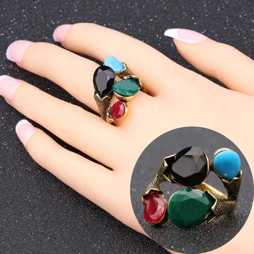 Nhẫn MOCHO Đơn Giản Xinh Xắn Dành Cho Nữ|Dây Chuyền Thổ Nhĩ Kỳ Mạ Vàng Phong Cách Vintage