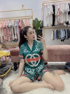 Pijama satin lụa cao cấp Sam