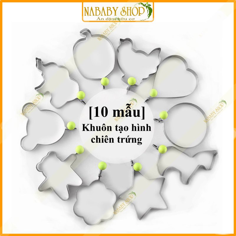 Khuôn inox tạo hình chiên trứng và rán bánh cho bé ăn dặm