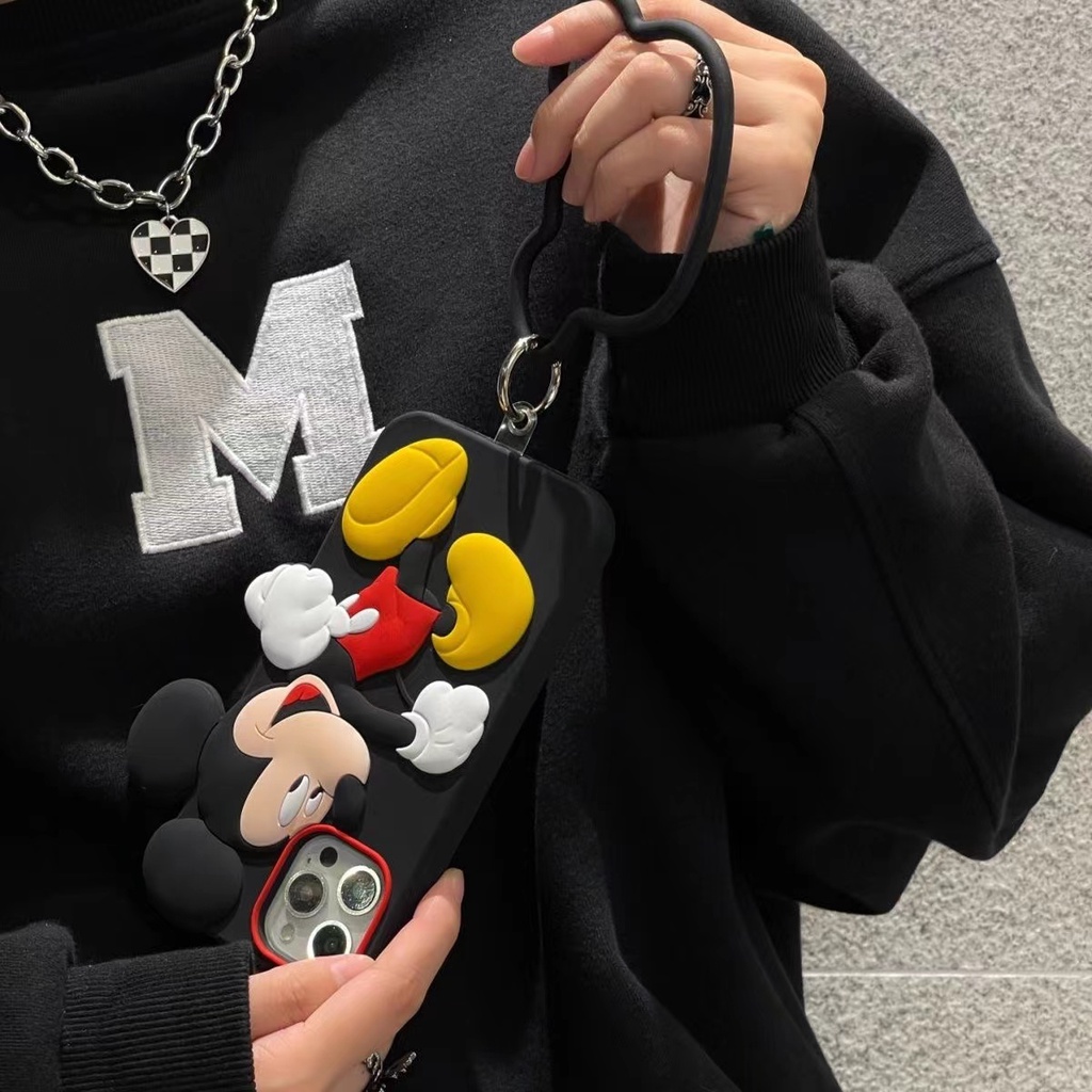 Ốp Điện Thoại Silicon Mềm Chống Sốc In Hình Mickey Hoạt Hình Cho iPhone 13 12 11 Pro Max X XS XR