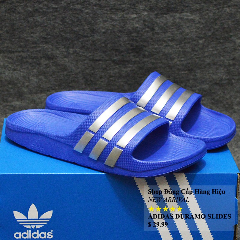 Adidas Duramo xanh dương sọc bạc