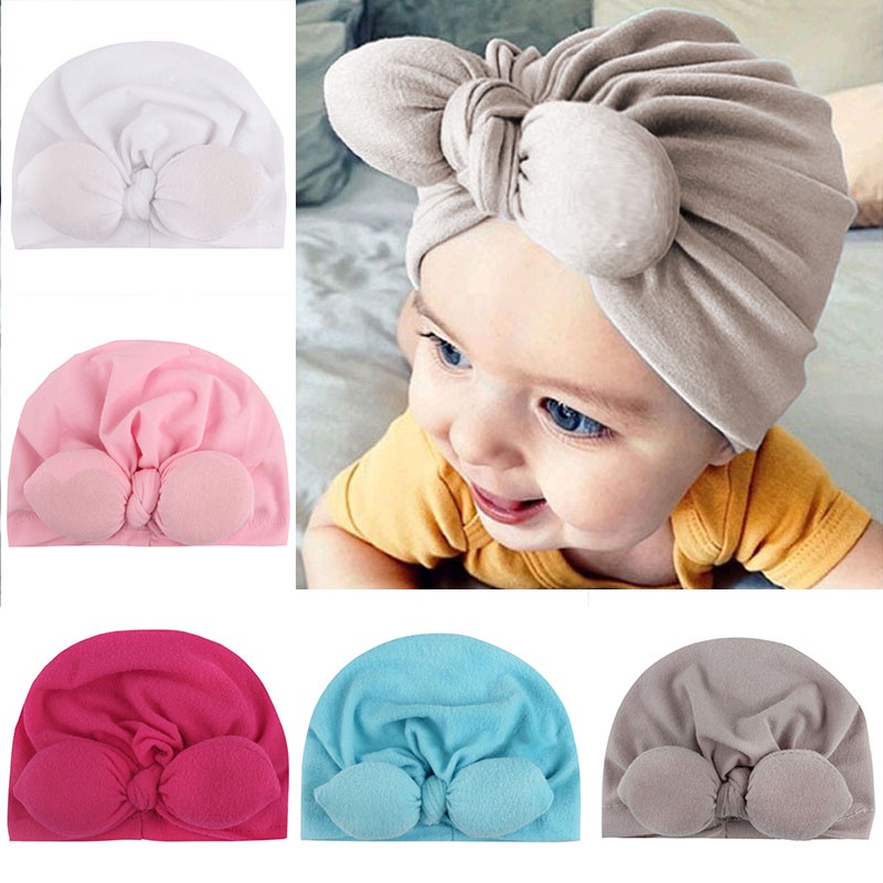 Mũ Turban Trùm Đầu Giữ Ấm Mùa Đông Cho Bé Sơ Sinh