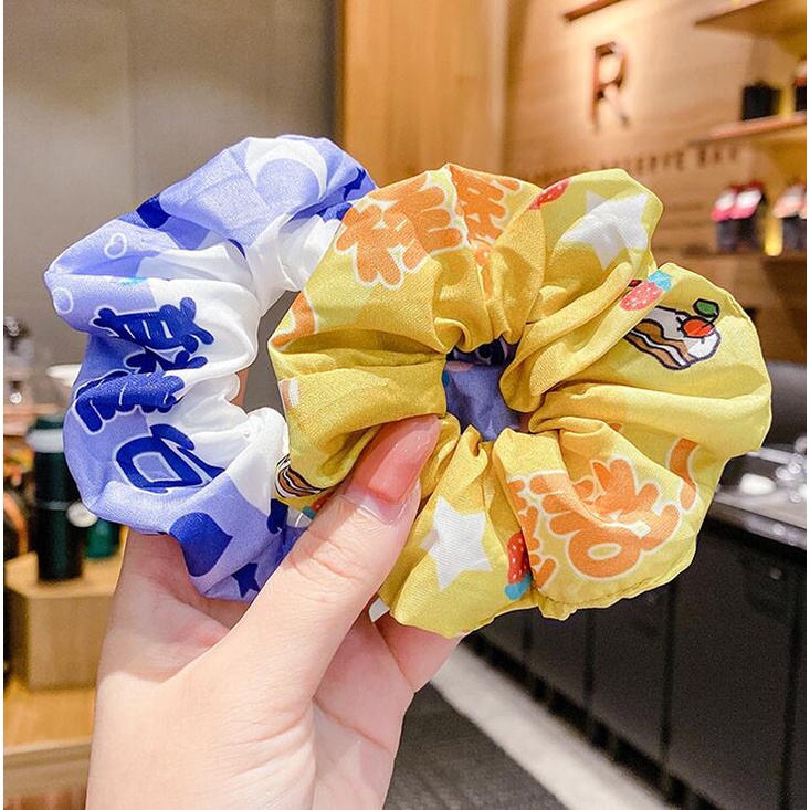 Dây buộc tóc thiết kế co giãn phong cách Retro Hàn Quốc