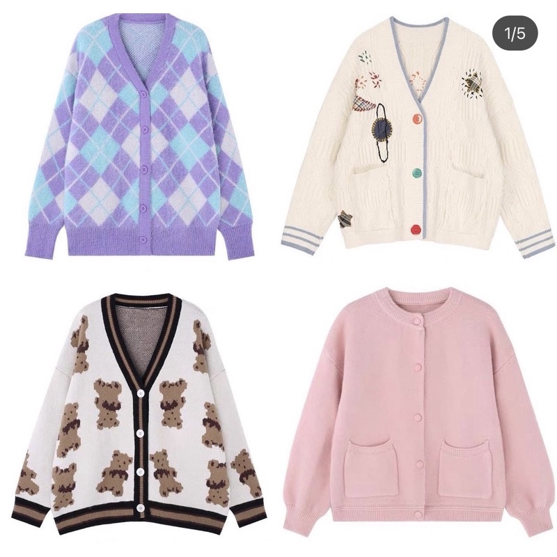 [Áo len] Áo khoác len cadigan