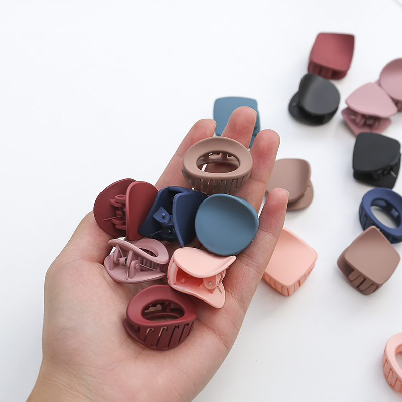 (Hàng Mới Về) 1 Kẹp Tóc Hình Bầu Dục Màu Trơn Phong Cách Hàn Quốc Cho Nữ