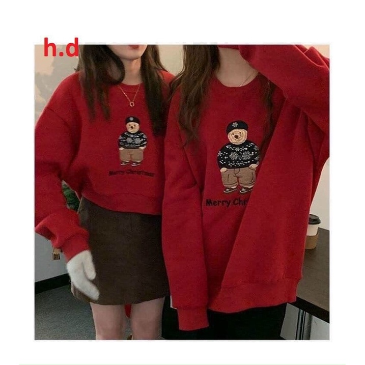 Áo nỉ gấu merry christmas